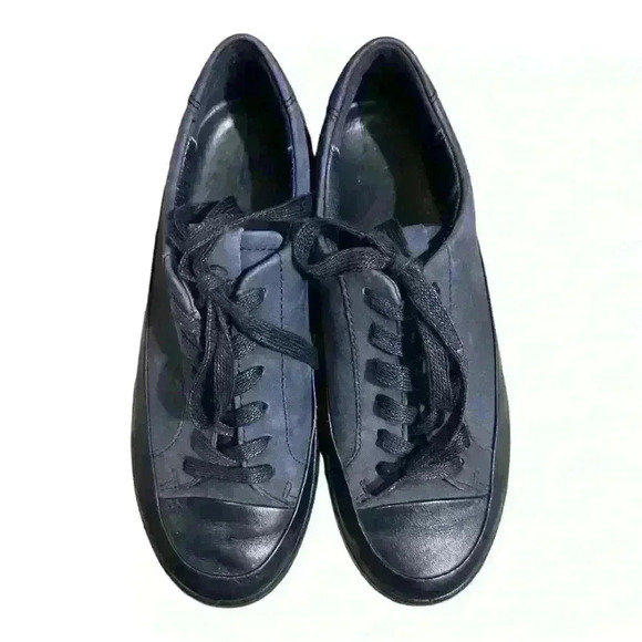 Ecco Suede and Leather Sneakers, Navy 5.5 - Picture 6 of 6